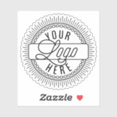 独自のビジネスカスタムロゴの作成 シール (シート)