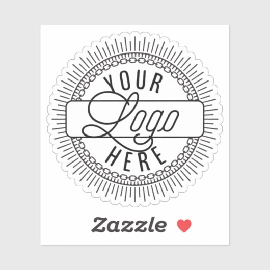 独自のビジネスカスタムロゴの作成 シール (シート)