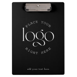 独自のビジネスカスタムロゴを黒にモダン追加 クリップボード