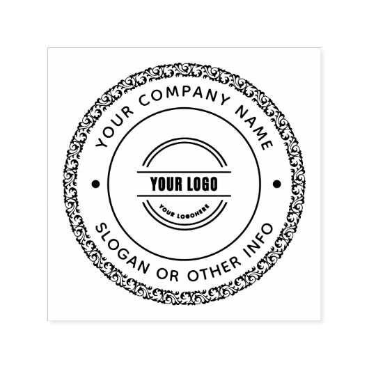 独自のビジネスカスタムロゴラバースタンプの作成 セルフインキングスタンプ (デザイン)