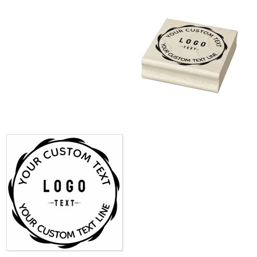 独自のビジネスカスタムロゴラバースタンプの作成 ラバースタンプ (押印)