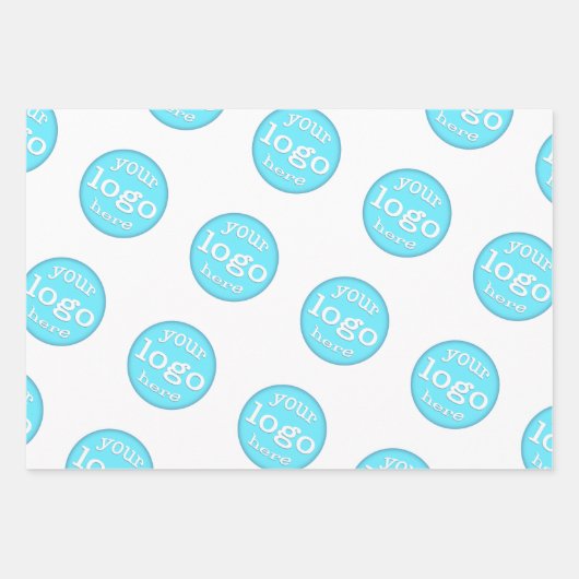 独自のビジネスカスタム会社イベントロゴの作成 ラッピングペーパーシート (正面3)