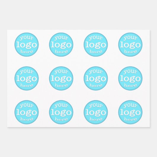 独自のビジネスカスタム会社イベントロゴの作成 ラッピングペーパーシート (正面2)