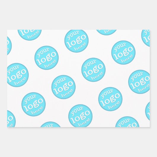 独自のビジネスカスタム会社イベントロゴの作成 ラッピングペーパーシート (正面)