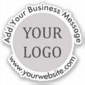 独自のビジネスシンプルロゴの作成 シール (正面)