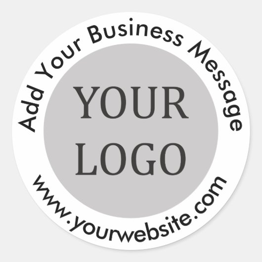 独自のビジネスシンプルロゴの作成 ラウンドシール (正面)