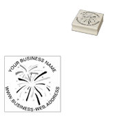 独自のビジネスプロモーション素材の花火を作成する ラバースタンプ (押印)