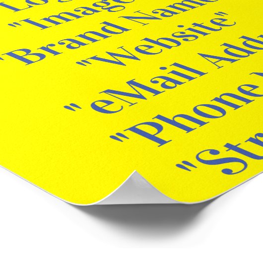 独自のビジネスポスターの作成 ポスター (角)