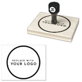 独自のビジネスミニマルロモダンゴを作成する ラバースタンプ (押印)