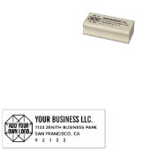 独自のビジネスロゴのアップロード差出人住所 ラバースタンプ (押印)