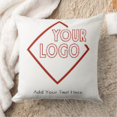 独自のビジネスロゴのパーソナライズされた追加ブランディング クッション (ブランケット)