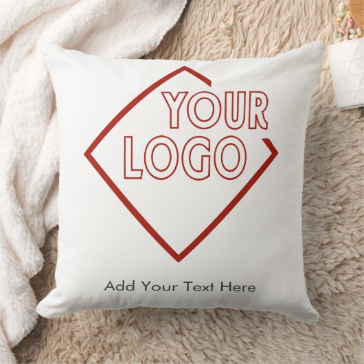 独自のビジネスロゴのパーソナライズされた追加ブランディング クッション (ブランケット)