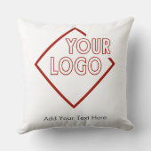 独自のビジネスロゴのパーソナライズされた追加ブランディング クッション (裏面)