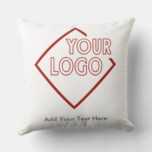 独自のビジネスロゴのパーソナライズされた追加ブランディング クッション (裏面)