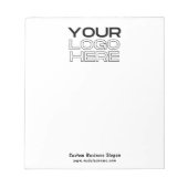 独自のビジネスロゴの作成 ノートパッド (正面)