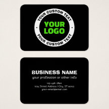 独自のビジネスロゴまたはアップロードしたデザインの追加