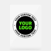 独自のビジネスロゴまたはアップロードしたデザインの追加 アクリルサイン (正面)