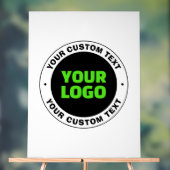 独自のビジネスロゴまたはアップロードしたデザインの追加 アクリルサイン (ニュートラル)