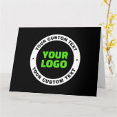 独自のビジネスロゴまたはアップロードしたデザインの追加 カード (黄色い花)