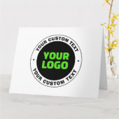 独自のビジネスロゴまたはアップロードしたデザインの追加 カード (黄色い花)