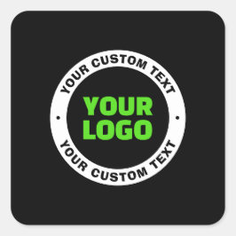 独自のビジネスロゴまたはアップロードしたデザインの追加 スクエアシール