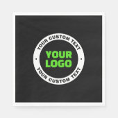 独自のビジネスロゴまたはアップロードしたデザインの追加 スタンダードランチョンナプキン (正面)