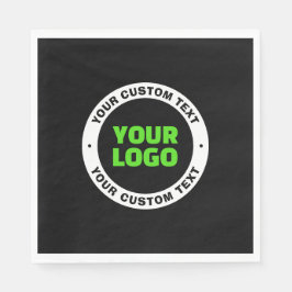 独自のビジネスロゴまたはアップロードしたデザインの追加 スタンダードランチョンナプキン