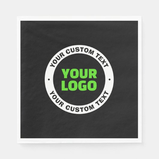 独自のビジネスロゴまたはアップロードしたデザインの追加 スタンダードランチョンナプキン (正面)