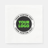 独自のビジネスロゴまたはアップロードしたデザインの追加 スタンダードランチョンナプキン (正面)