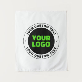 独自のビジネスロゴまたはアップロードしたデザインの追加 タペストリー