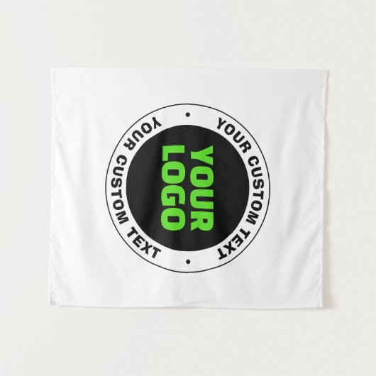 独自のビジネスロゴまたはアップロードしたデザインの追加 タペストリー (正面(横))