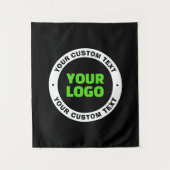 独自のビジネスロゴまたはアップロードしたデザインの追加 タペストリー (正面)