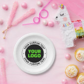 独自のビジネスロゴまたはアップロードしたデザインの追加 ペーパープレート (パーティー)