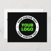 独自のビジネスロゴまたはアップロードしたデザインの追加 ポストカード (正面/裏面)
