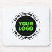 独自のビジネスロゴまたはアップロードしたデザインの追加 マウスパッド (正面)