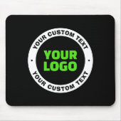 独自のビジネスロゴまたはアップロードしたデザインの追加 マウスパッド (正面)