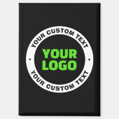 独自のビジネスロゴまたはアップロードしたデザインの追加 マグネット (正面)