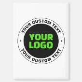 独自のビジネスロゴまたはアップロードしたデザインの追加 マグネット (正面)