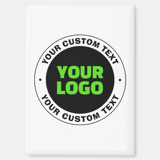 独自のビジネスロゴまたはアップロードしたデザインの追加 マグネット (正面)