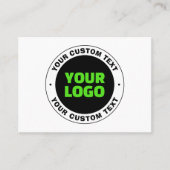 独自のビジネスロゴまたはアップロードしたデザインの追加 名刺 (正面)