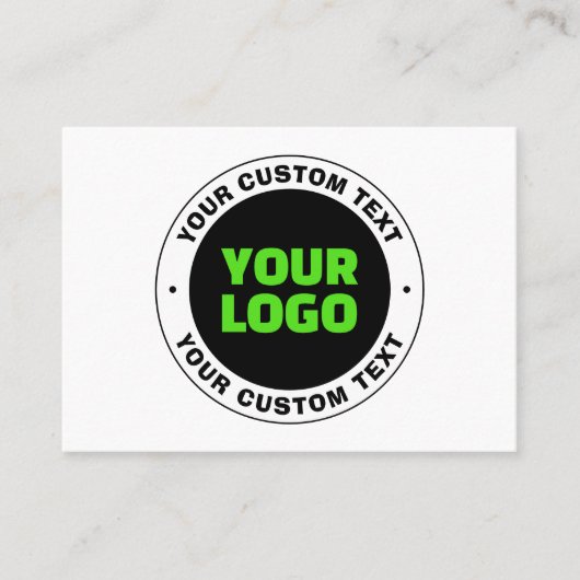 独自のビジネスロゴまたはアップロードしたデザインの追加 名刺 (正面)