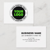 独自のビジネスロゴまたはアップロードしたデザインの追加 名刺 (正面/裏面)