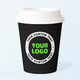 独自のビジネスロゴまたはアップロードしたデザインの追加 紙コップ
