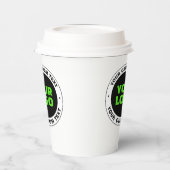 独自のビジネスロゴまたはアップロードしたデザインの追加 紙コップ (左)