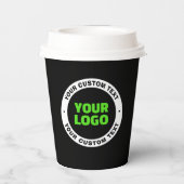 独自のビジネスロゴまたはアップロードしたデザインの追加 紙コップ (裏面)
