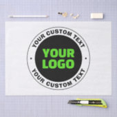 独自のビジネスロゴまたはアップロードしたデザインの追加 薄葉紙 (クラフト)