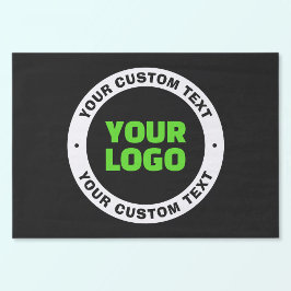 独自のビジネスロゴまたはアップロードしたデザインの追加 薄葉紙