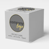 独自のビジネスロゴをグレーでモダン作成 フェイバーボックス (正面サイド)