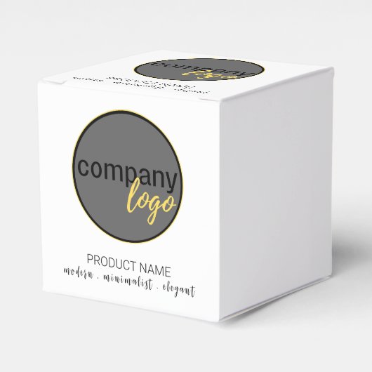 独自のビジネスロゴを作成する白モダン色 フェイバーボックス (正面サイド)