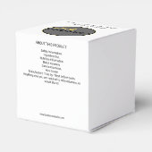 独自のビジネスロゴを作成する白モダン色 フェイバーボックス (裏面サイド)